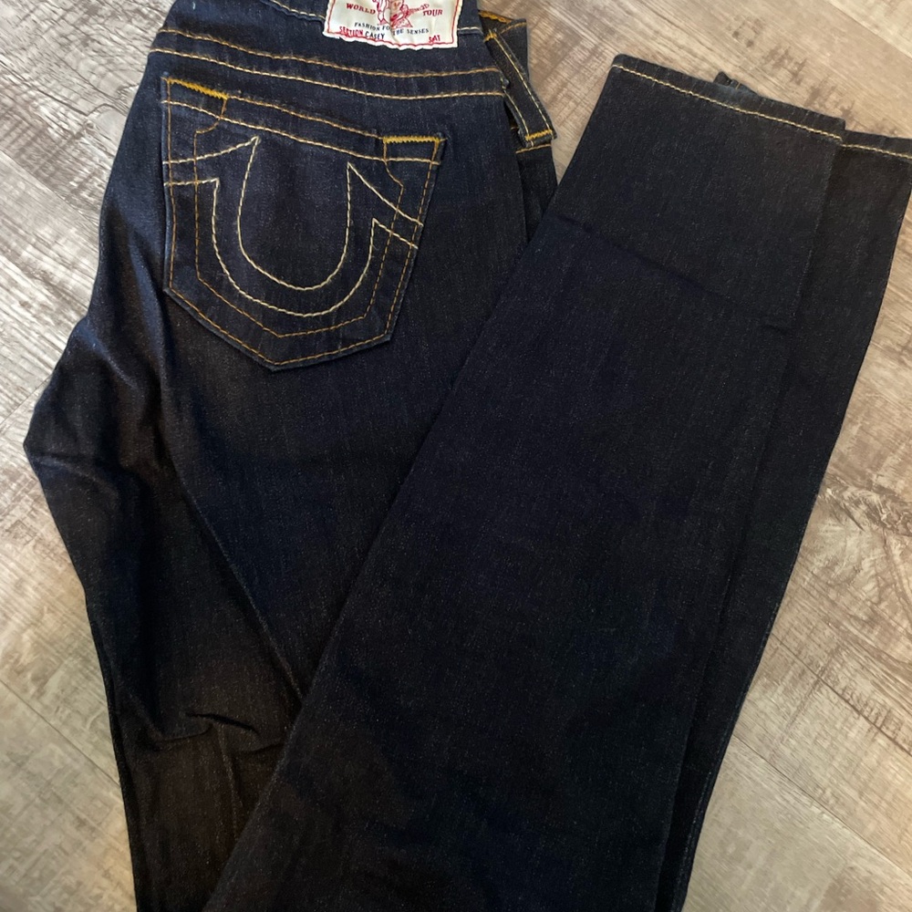True Religion Women's Indigo Skinny Dress Jeans